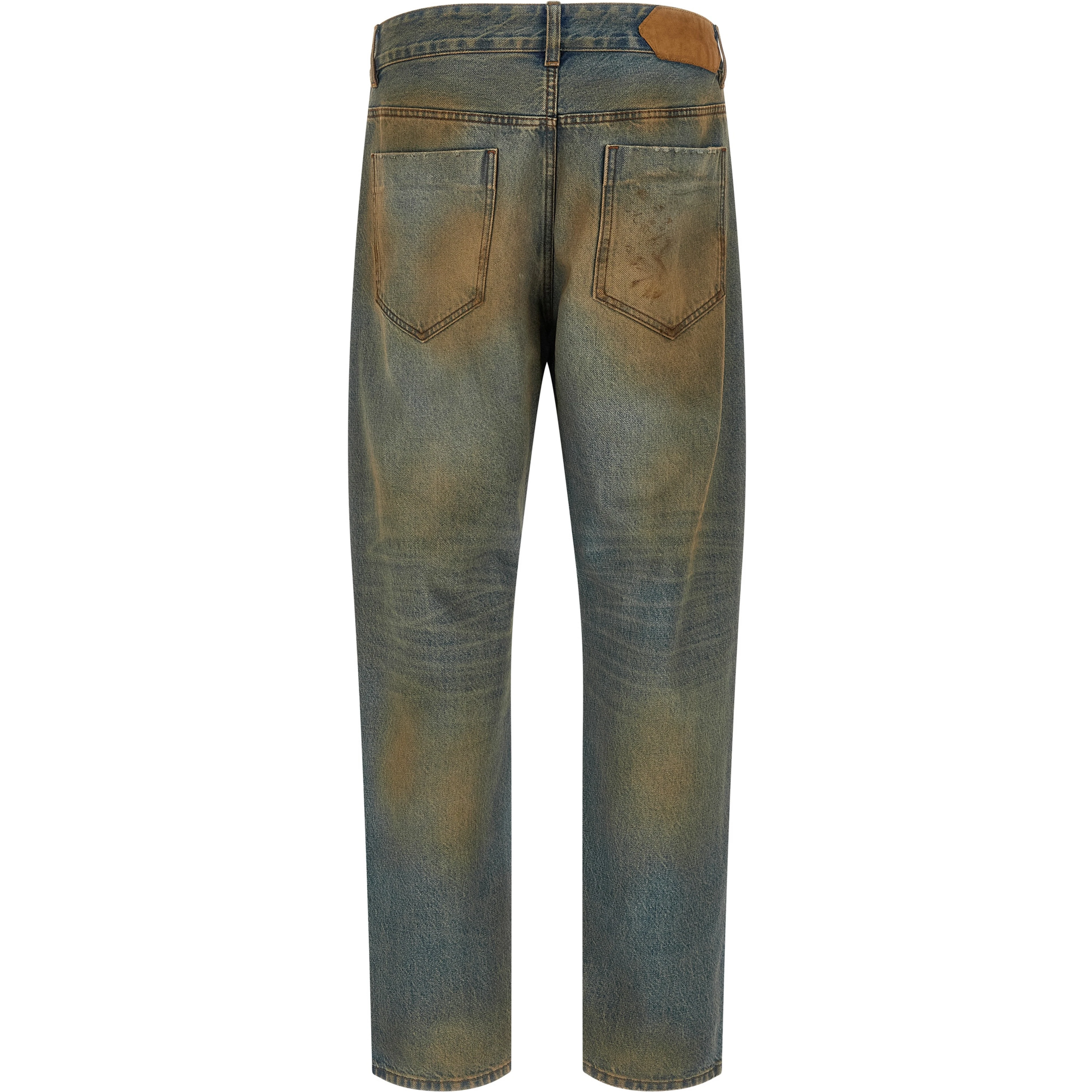 Multicolor Cotton Straight-Leg Jeans