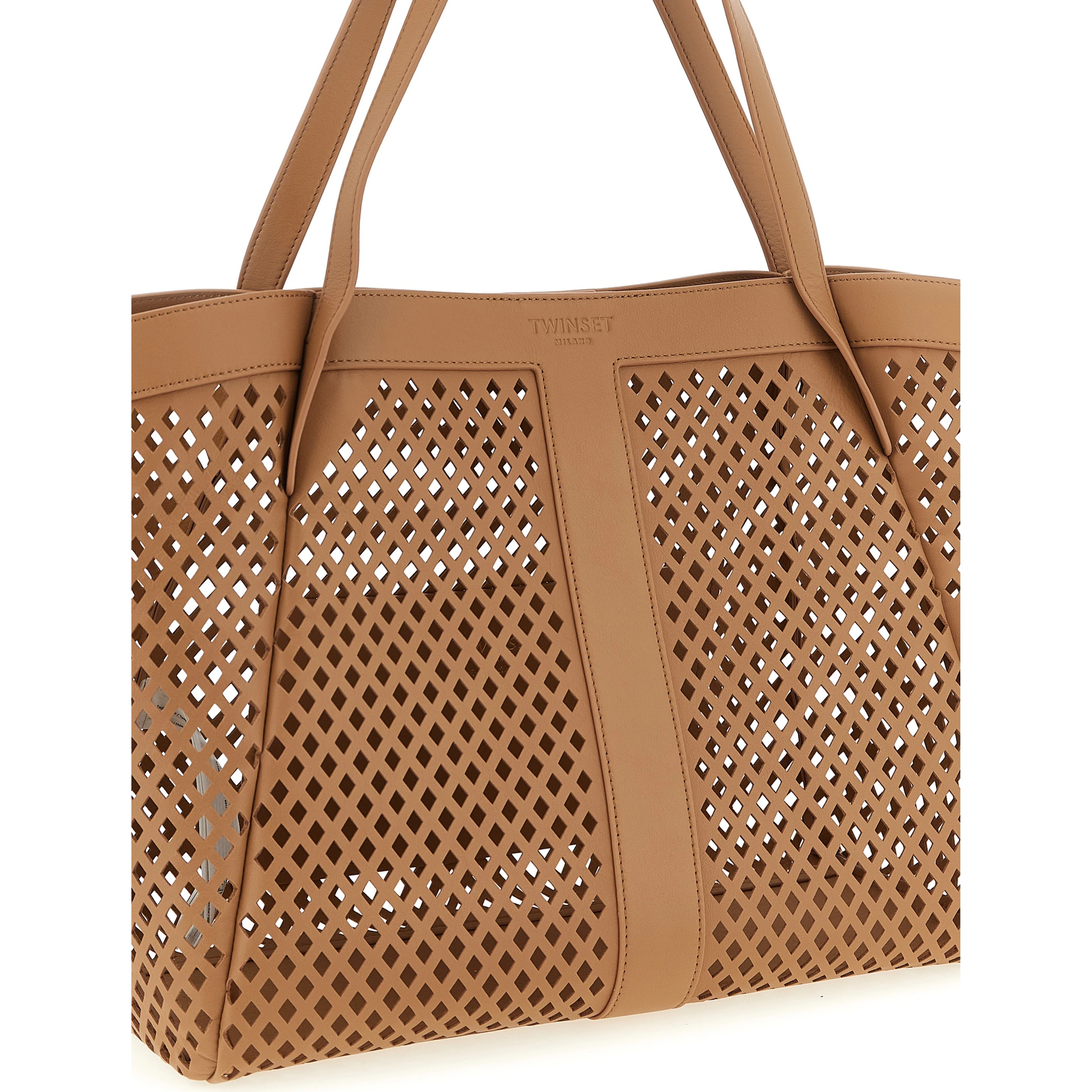 Brown Polyethylene Tote Bag