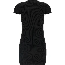 Black Polyamide Short Dress