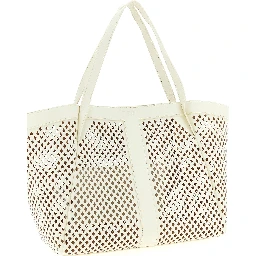 White Leather Tote Bag