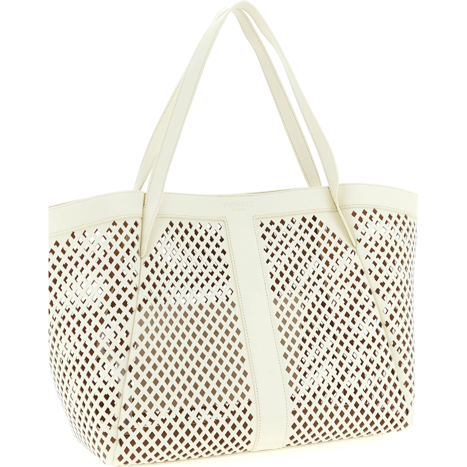 White Leather Tote Bag