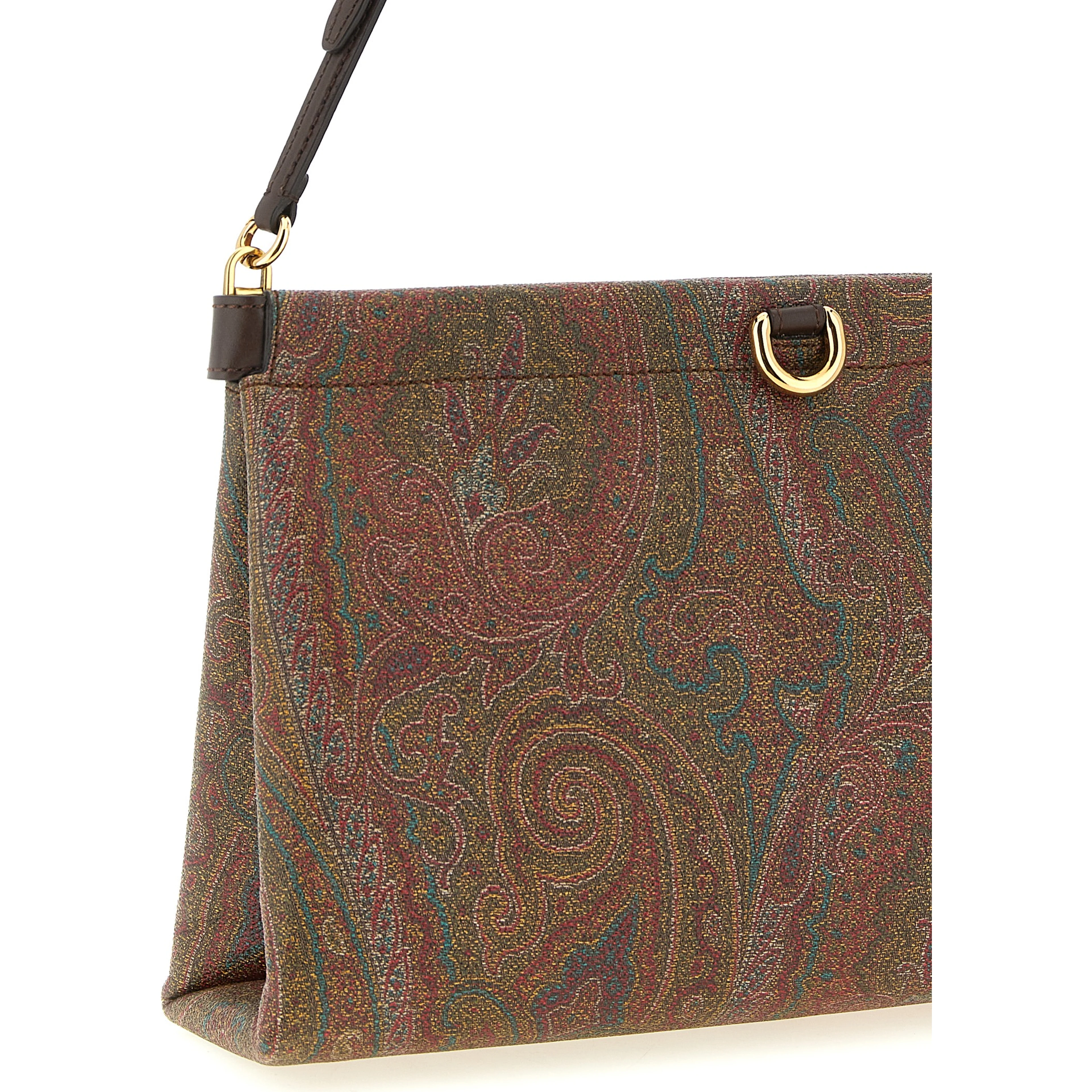 Brown Cotton Clutch Bag