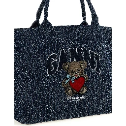 Blue Organic Cotton Tote Bag