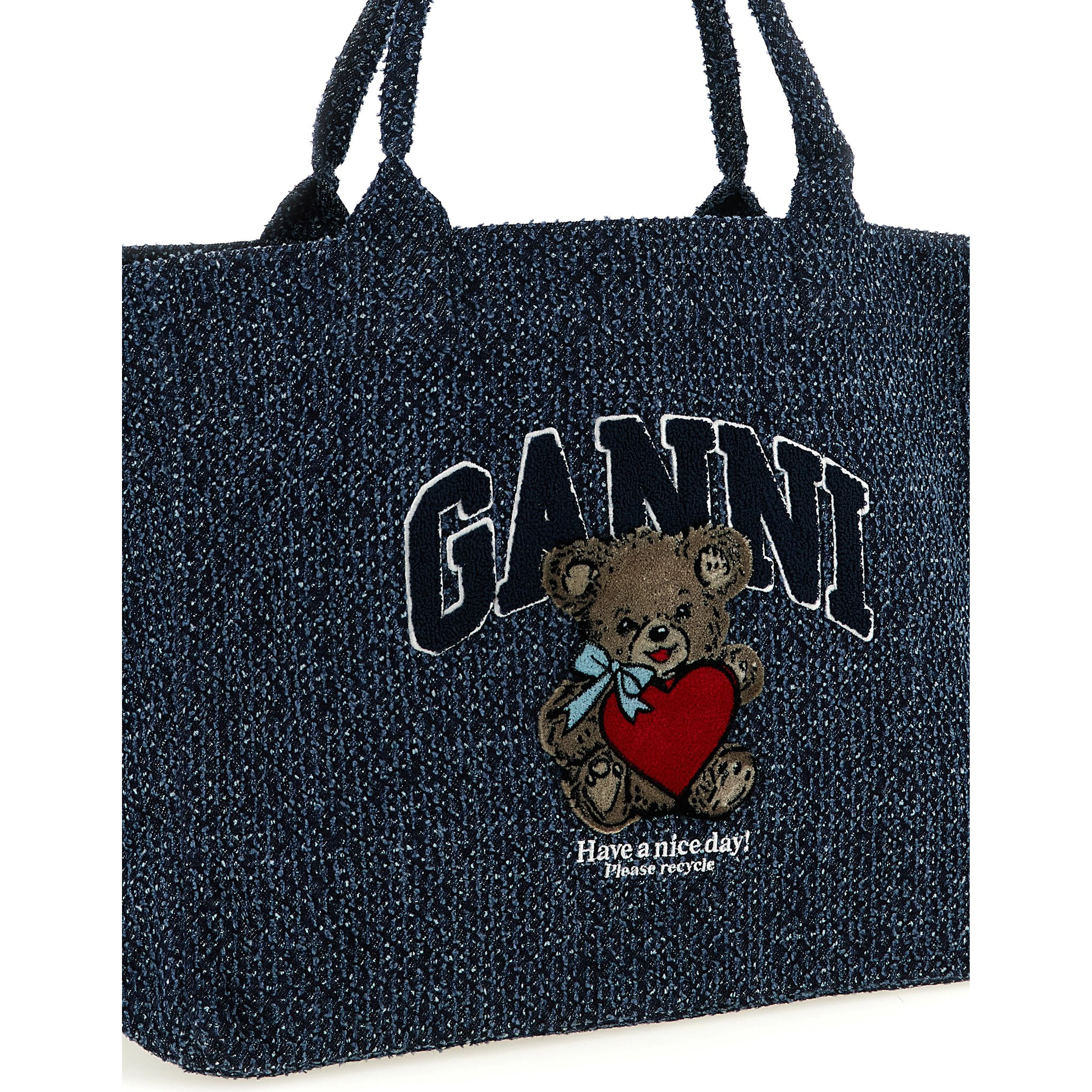 Blue Organic Cotton Tote Bag