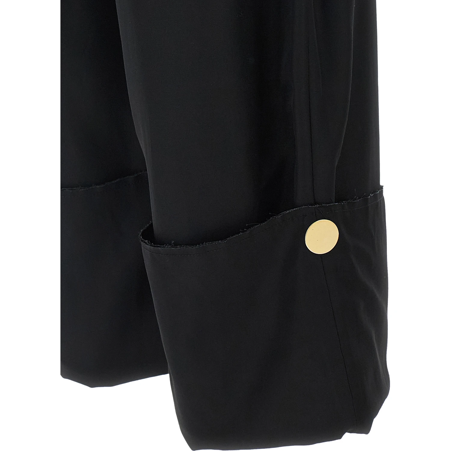 Black Viscose Casual Pants