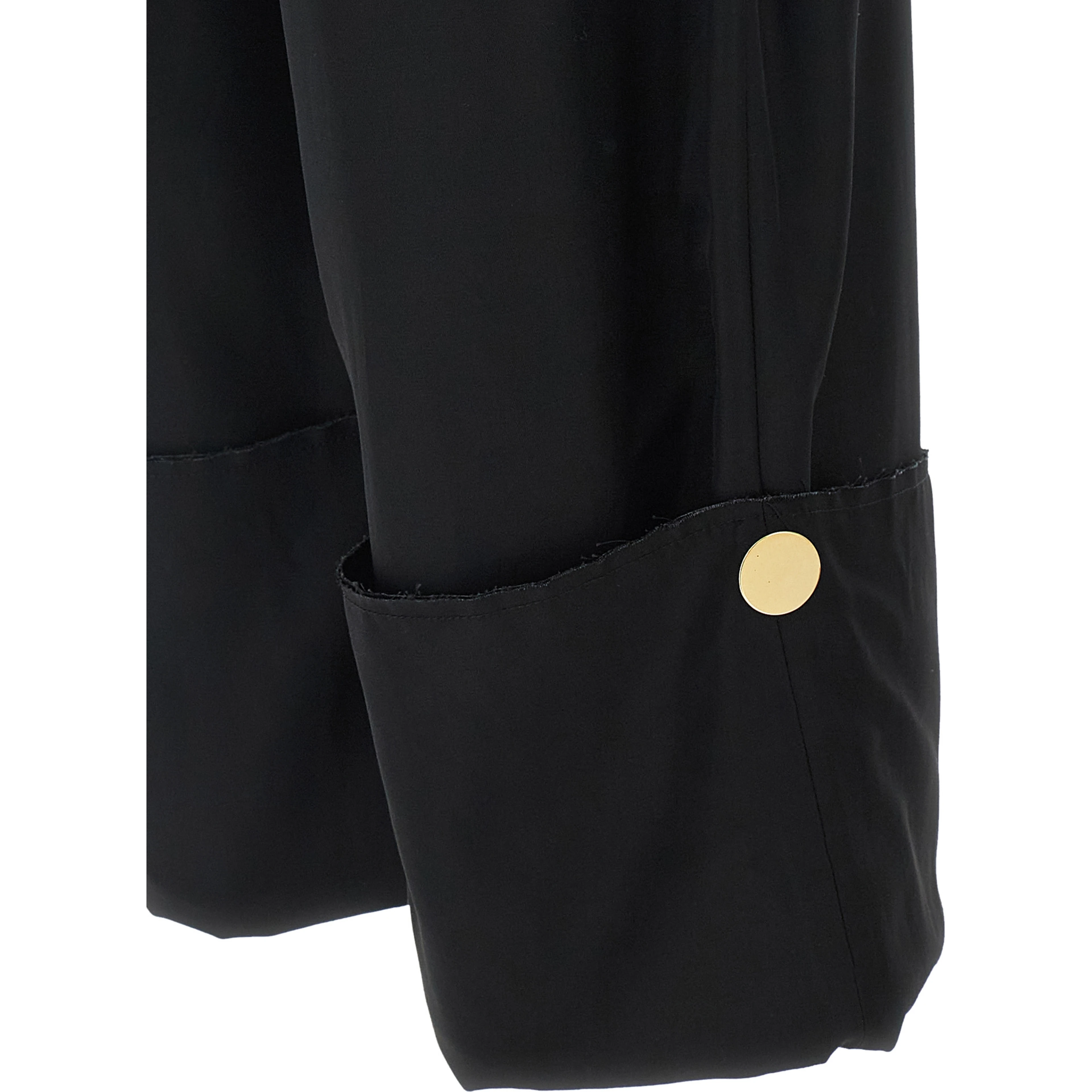 Black Viscose Casual Pants