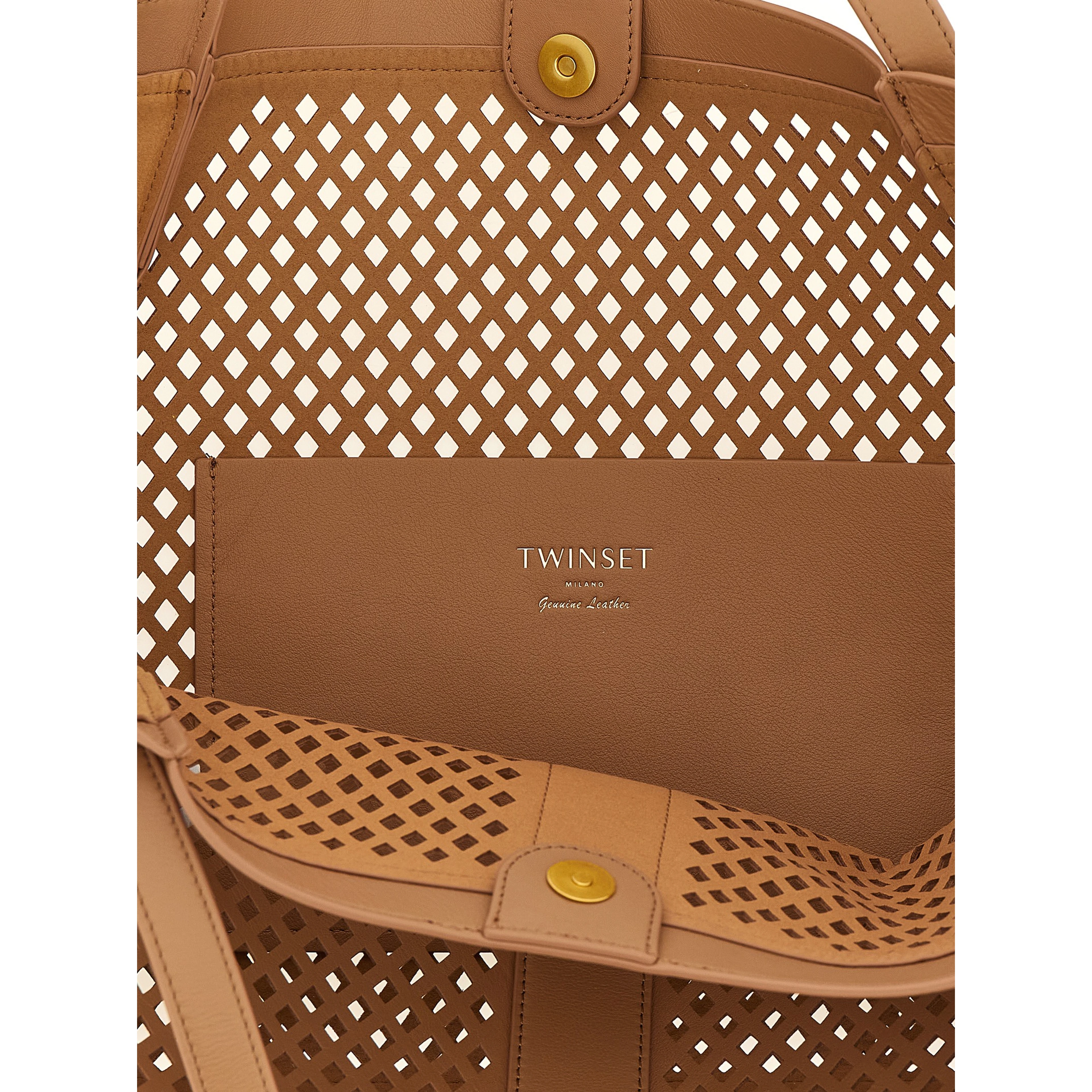 Brown Polyethylene Tote Bag