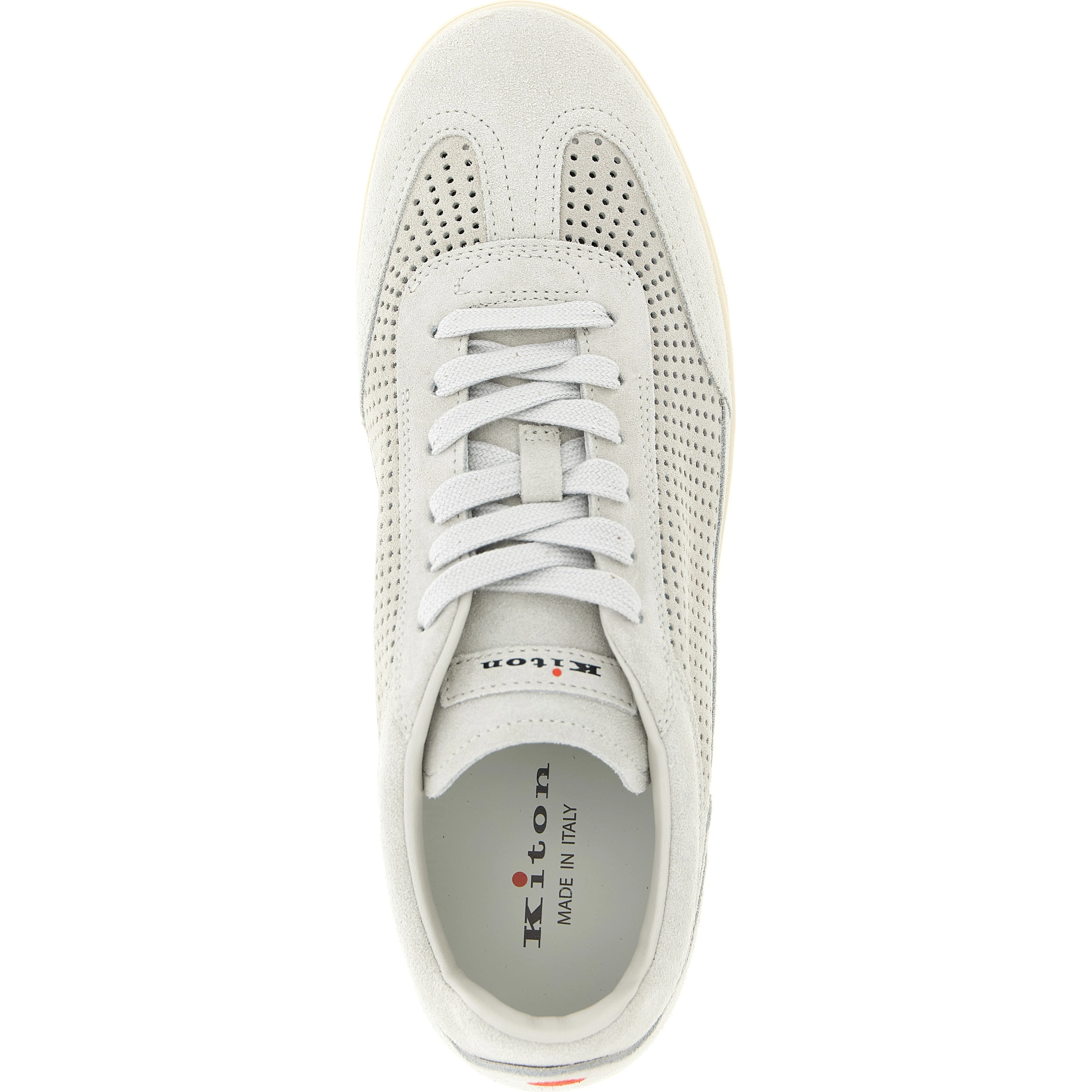 Gray Calfskin Low Top Sneakers