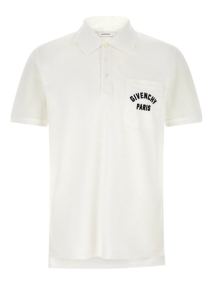 White Cotton Polo Shirt