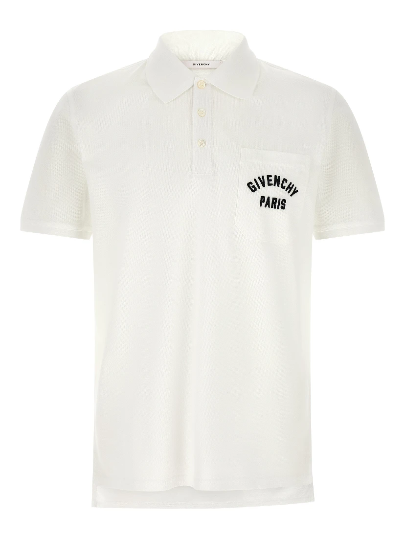 White Cotton Polo Shirt