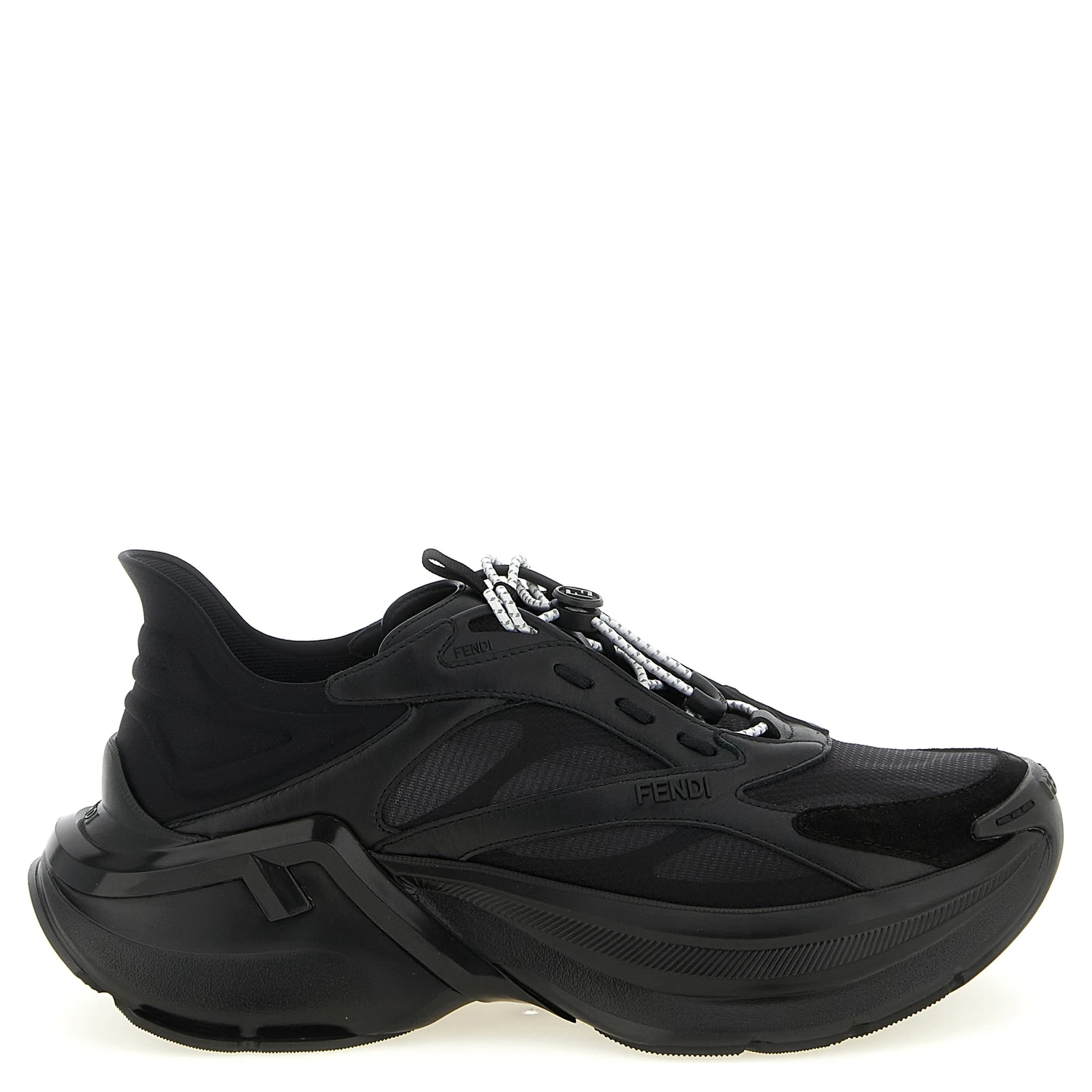 Black Calfskin Athletic Sneakers