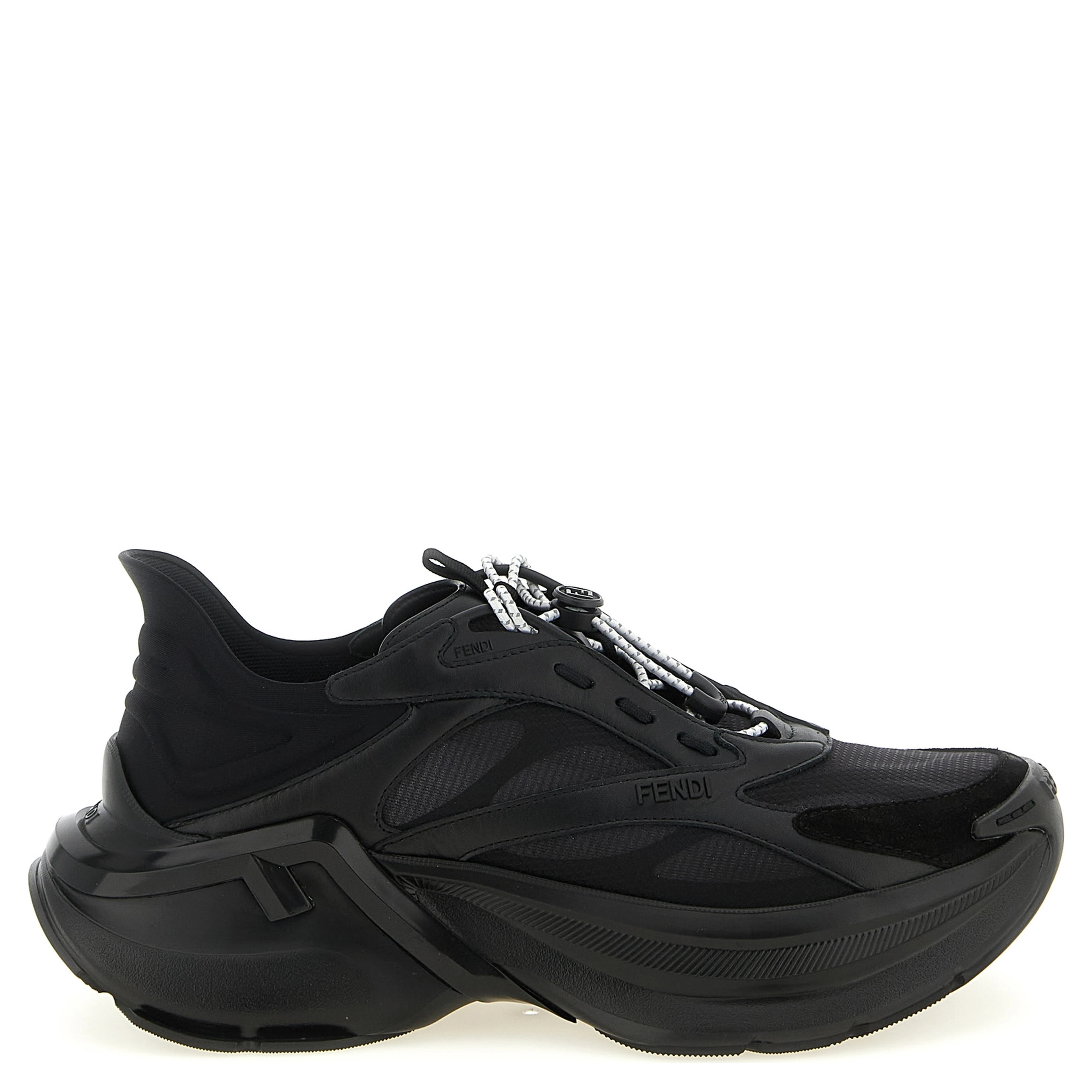 Black Calfskin Athletic Sneakers