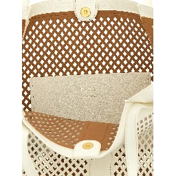 White Leather Tote Bag