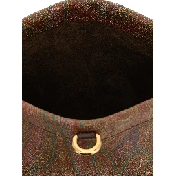 Brown Cotton Clutch Bag