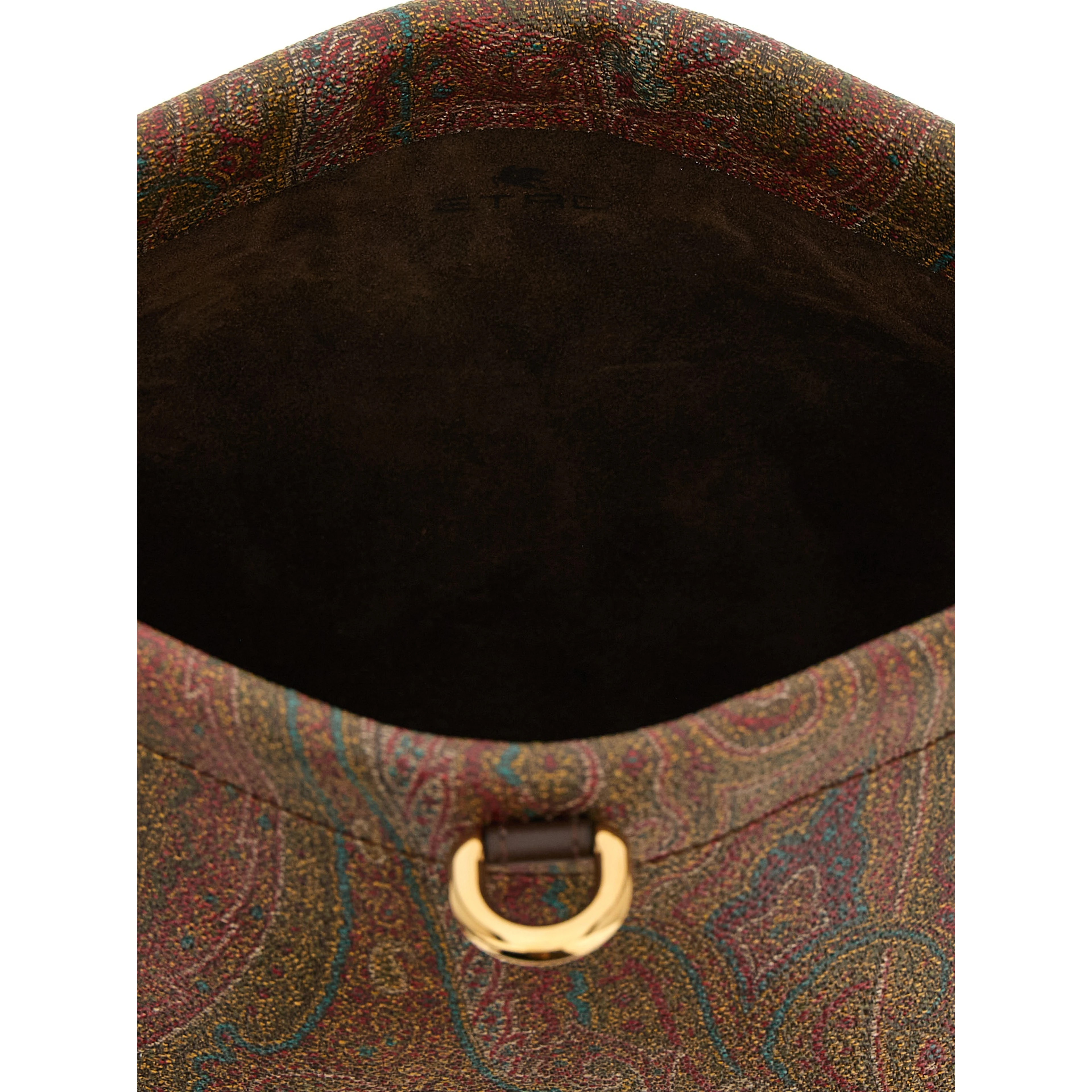 Brown Cotton Clutch Bag
