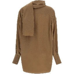 Brown Silk Blouse