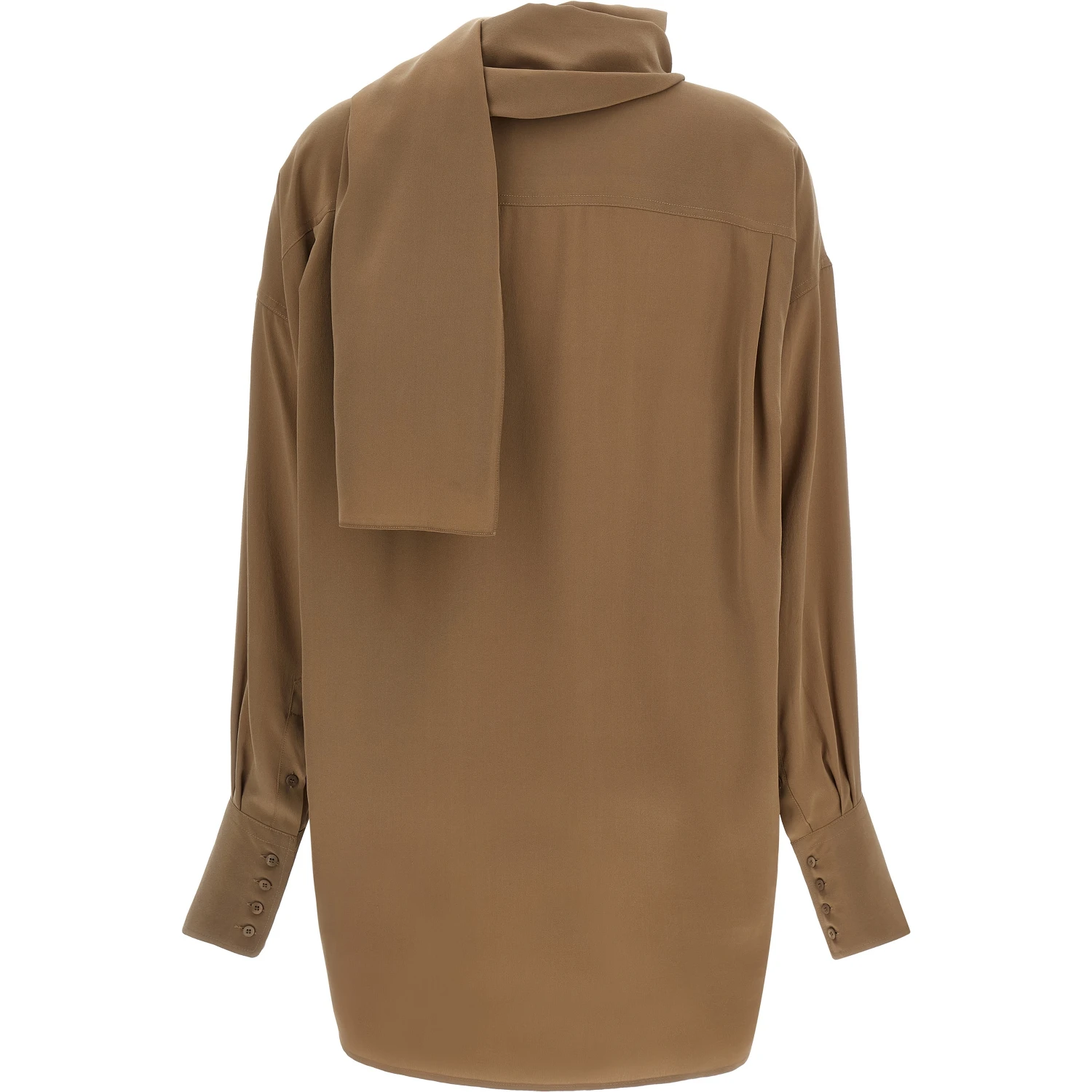 Brown Silk Blouse