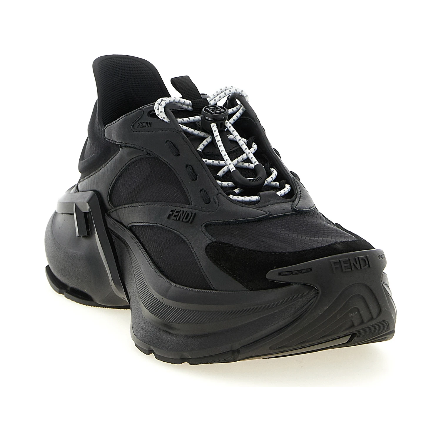 Black Calfskin Athletic Sneakers