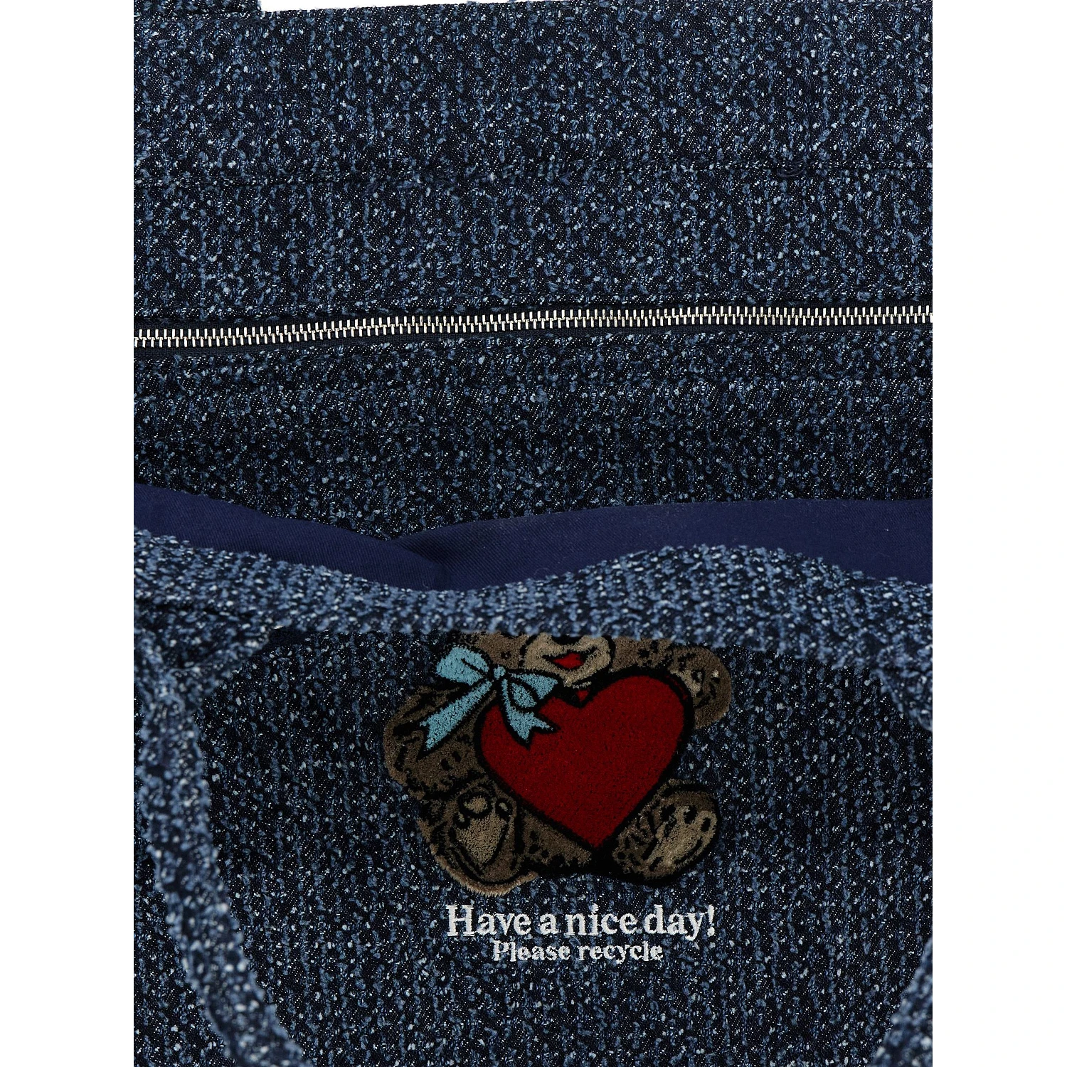 Blue Organic Cotton Tote Bag