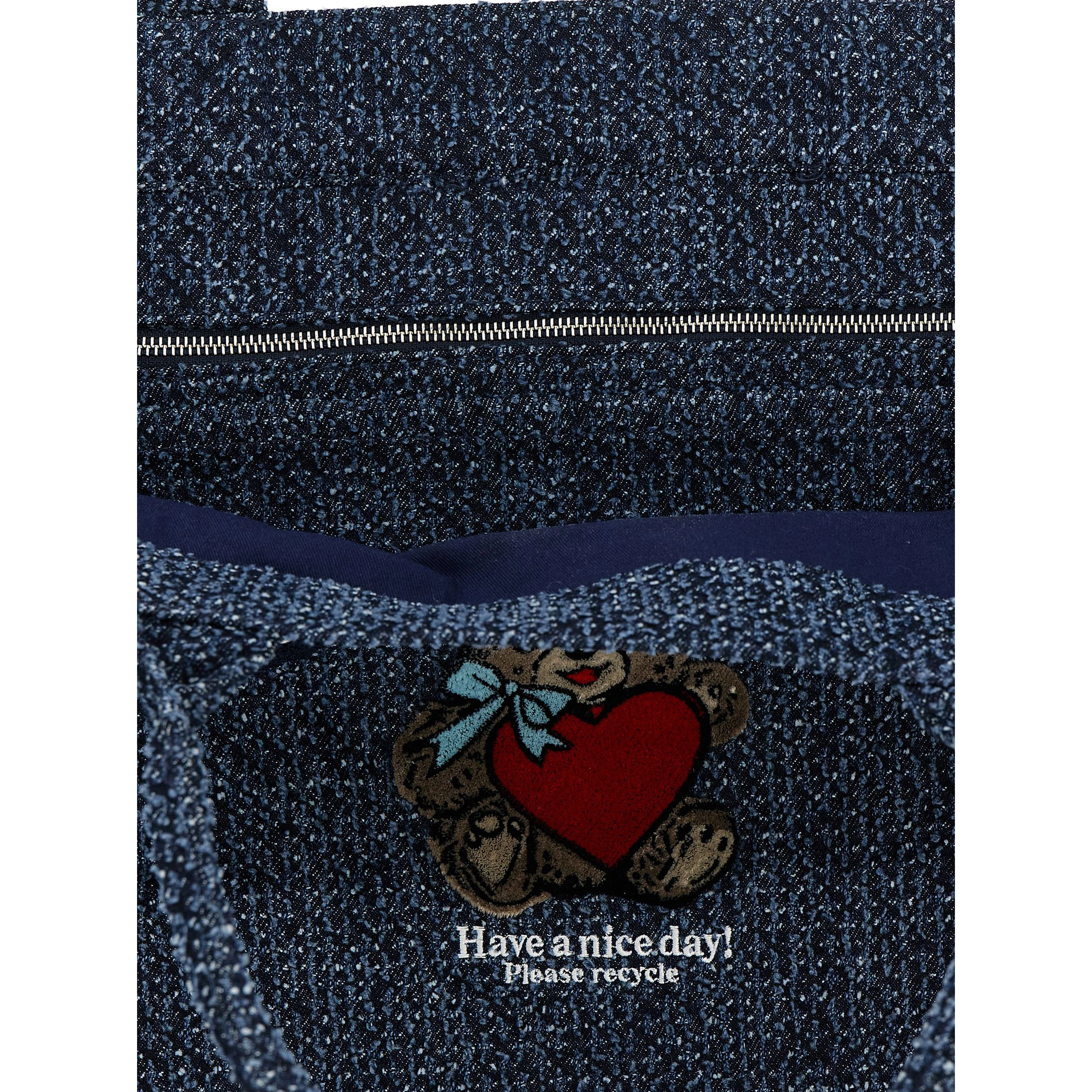 Blue Organic Cotton Tote Bag