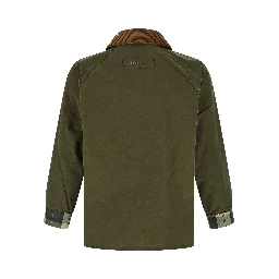 Bicolor Cotton Full-Length Jacket
