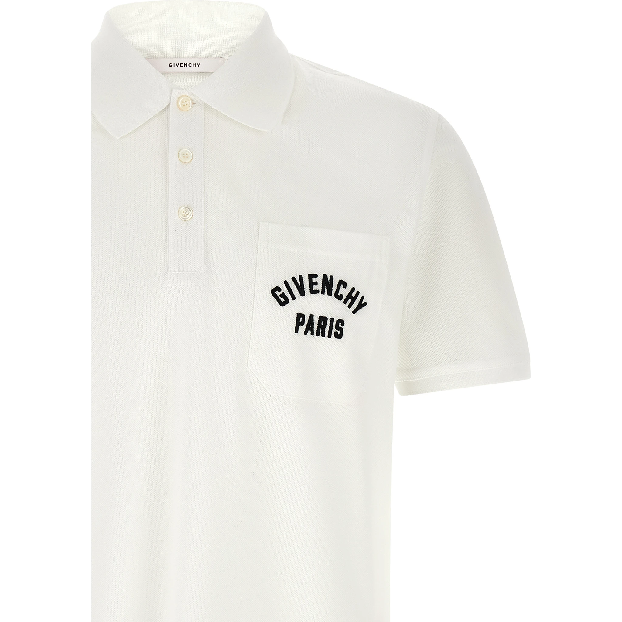 White Cotton Polo Shirt