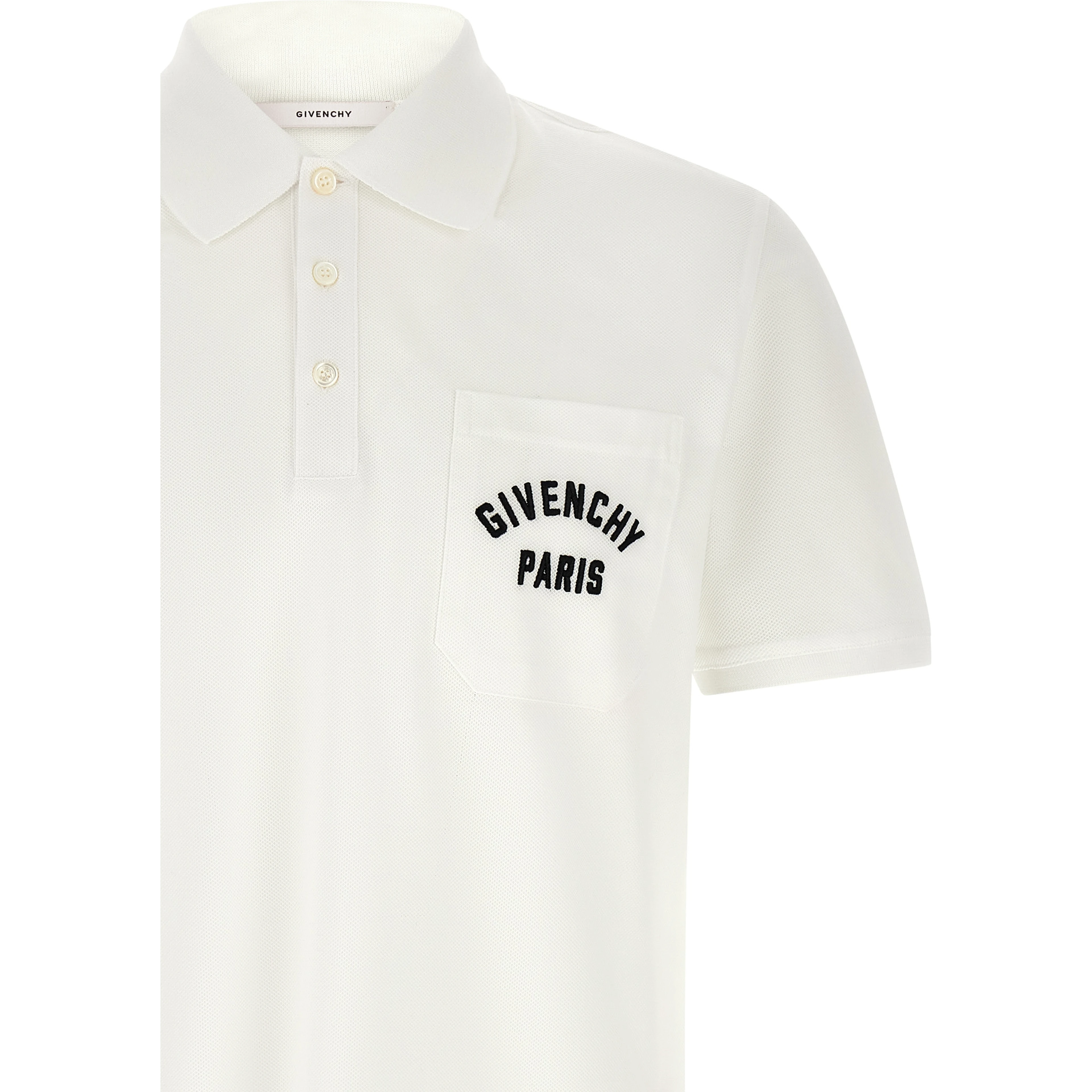White Cotton Polo Shirt