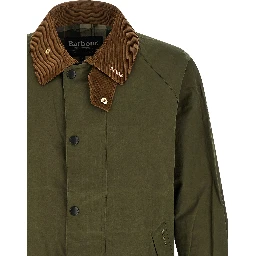 Bicolor Cotton Full-Length Jacket