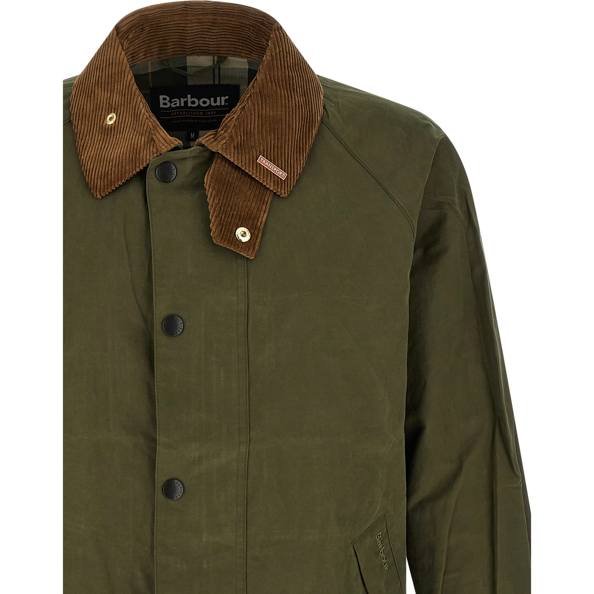 Bicolor Cotton Full-Length Jacket