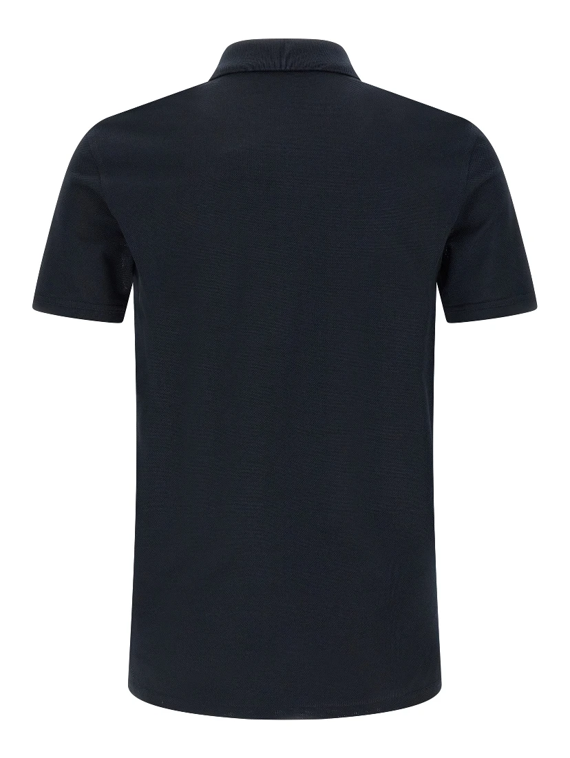 Blue Cotton Polo Shirt