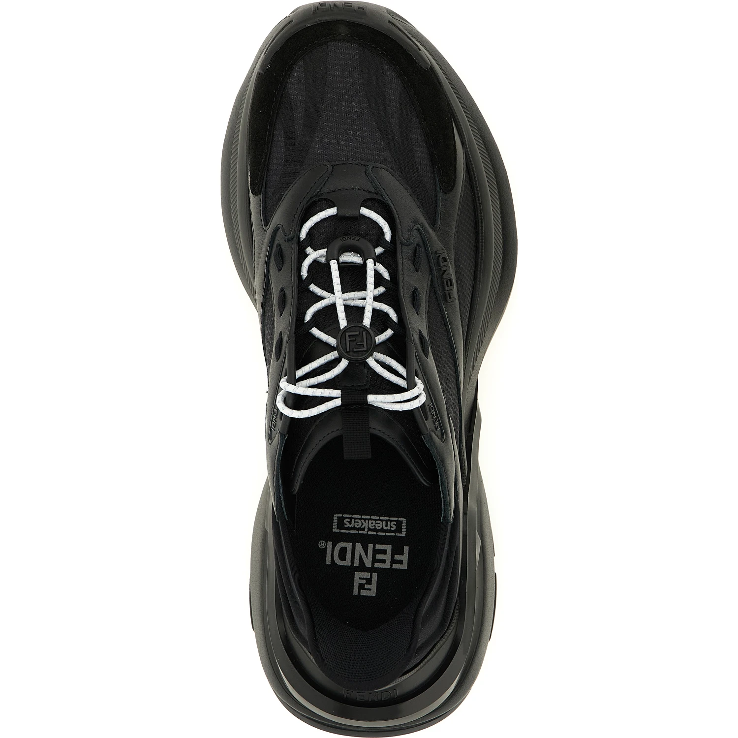 Black Calfskin Athletic Sneakers