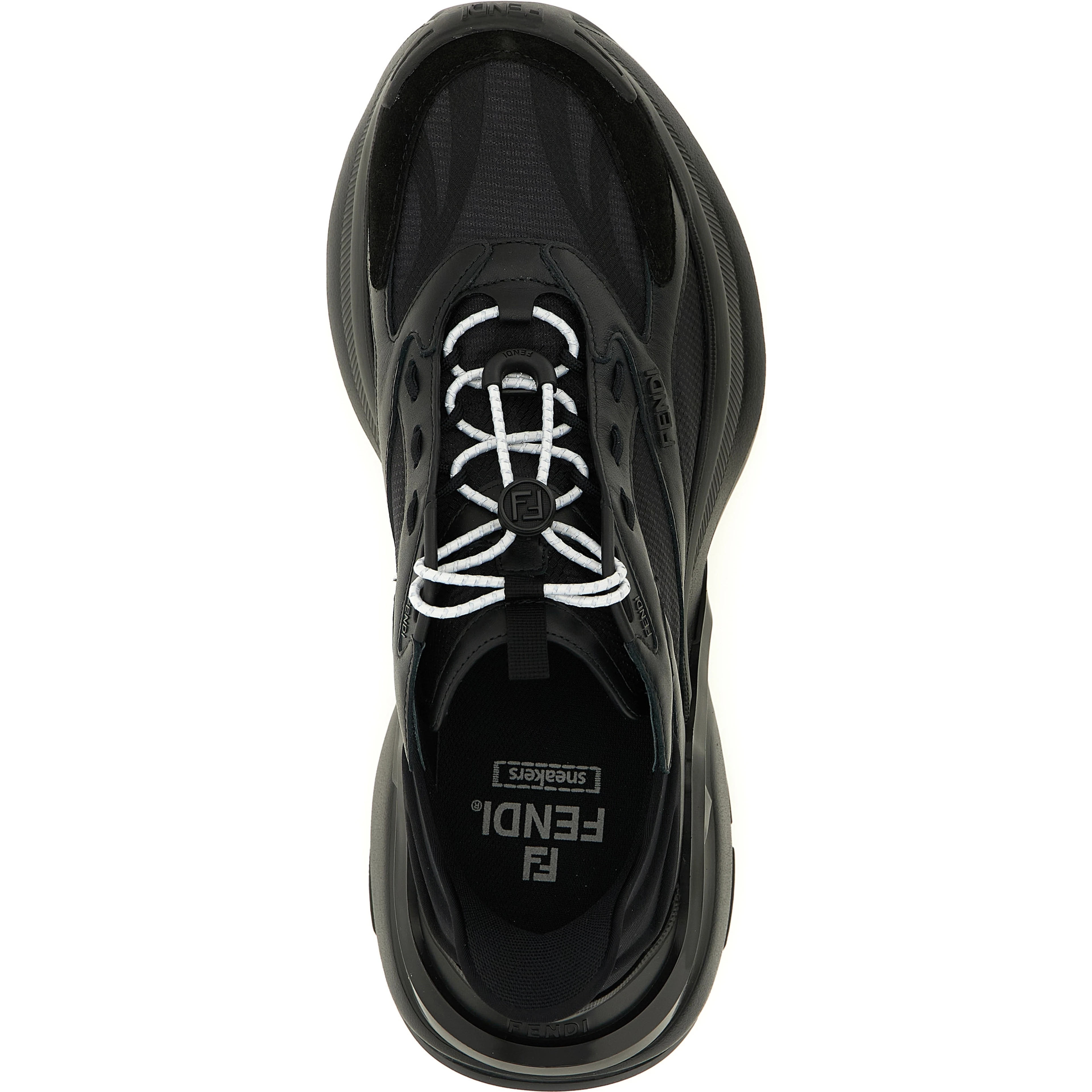 Black Calfskin Athletic Sneakers