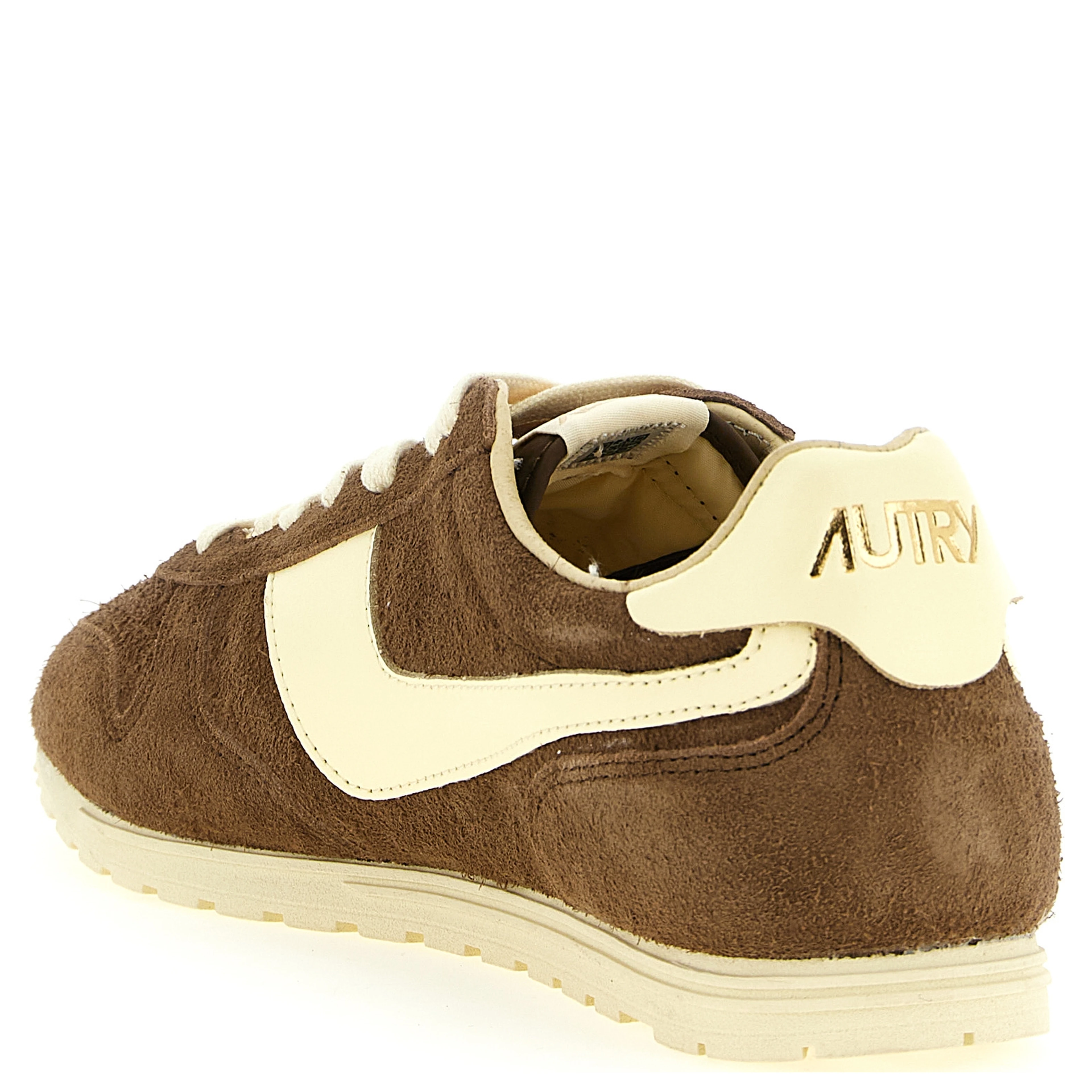 Brown Cowhide Athletic Sneakers