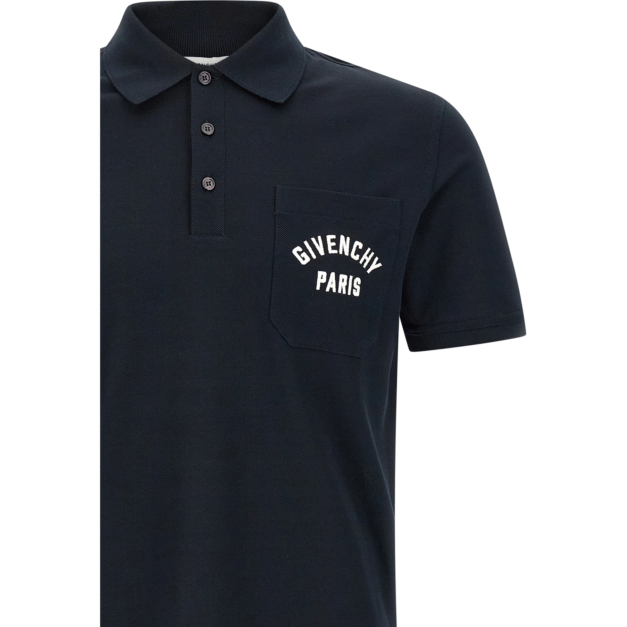Blue Cotton Polo Shirt