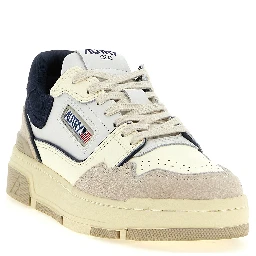 Blue Cowhide Low Top Sneakers
