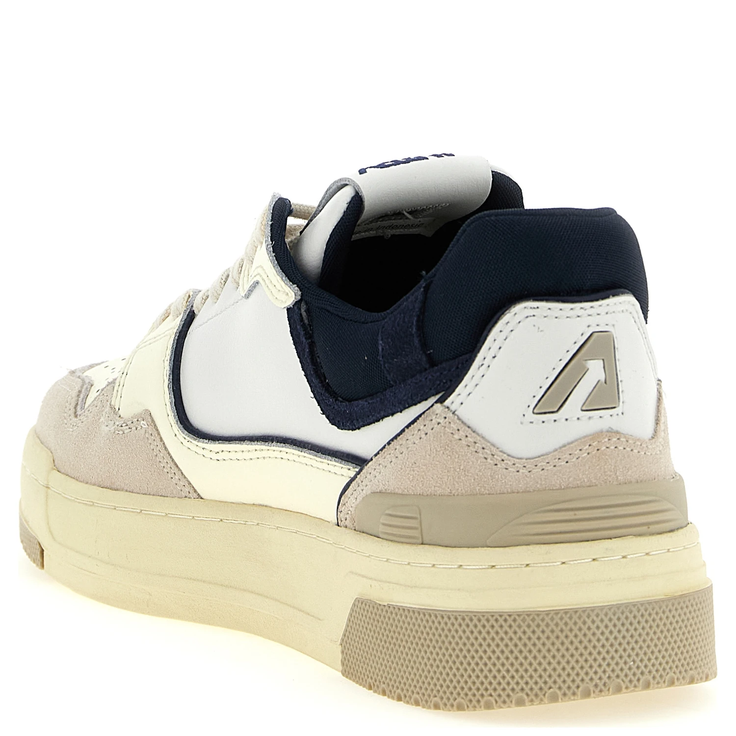 Blue Cowhide Low Top Sneakers
