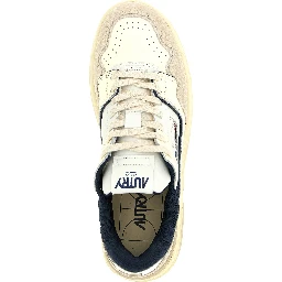 Blue Cowhide Low Top Sneakers