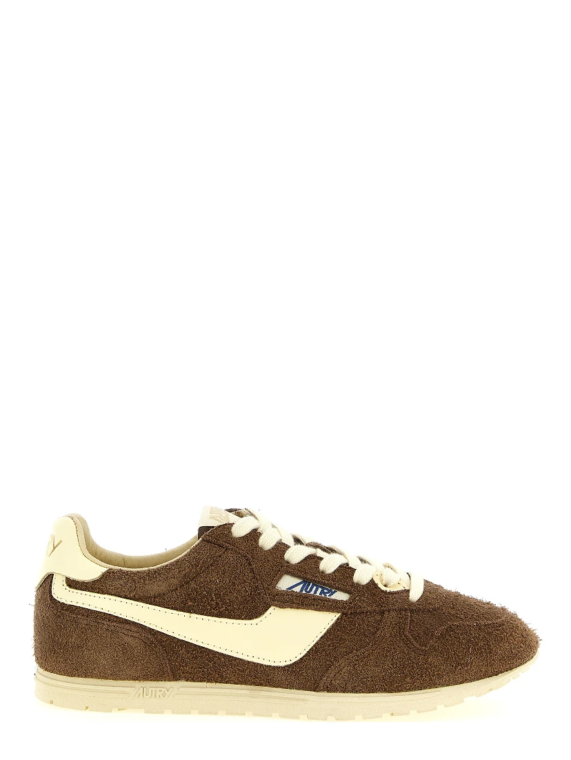 Brown Cowhide Athletic Sneakers