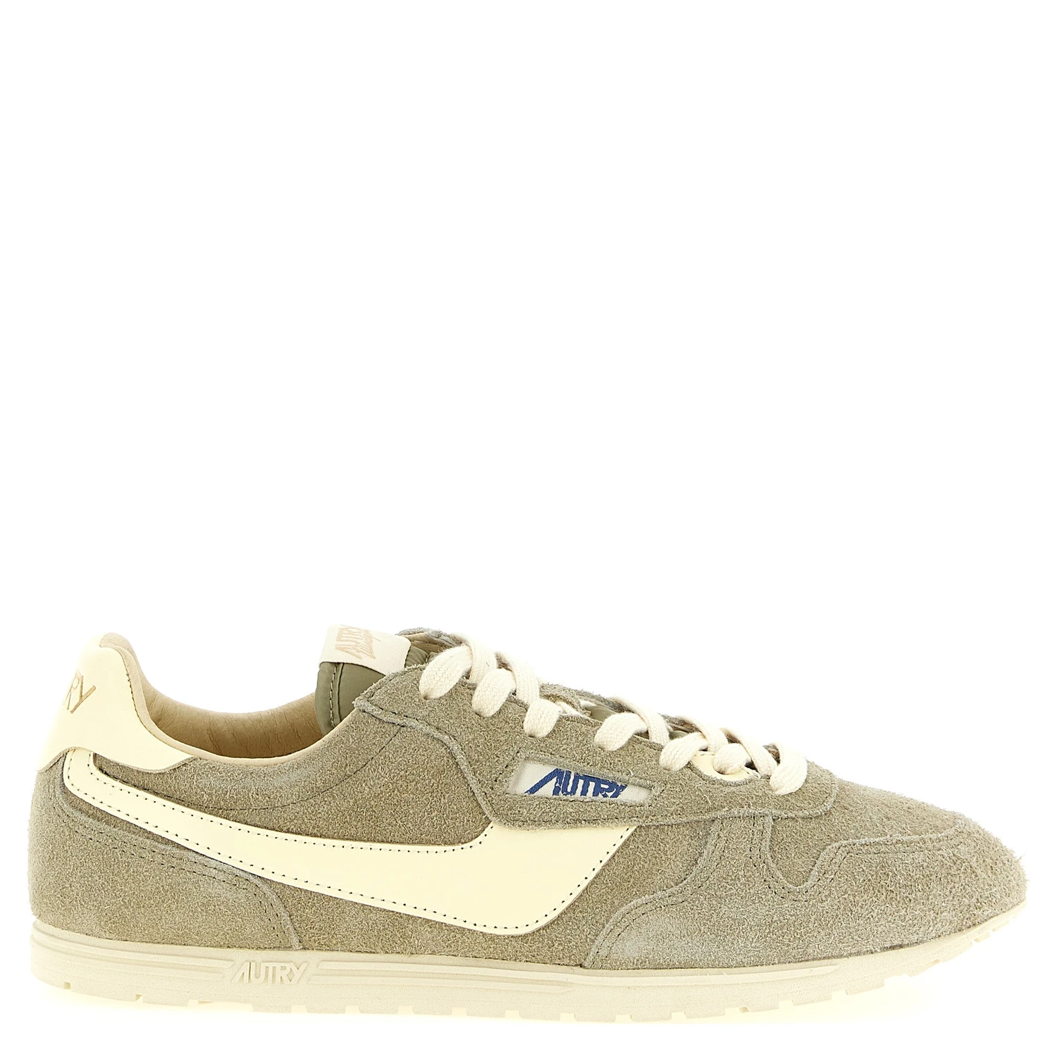 Gray Cowhide Athletic Sneakers