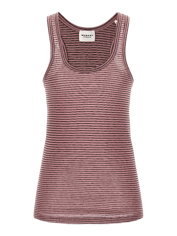 Multicolor Cotton Sleeveles T-Shirt