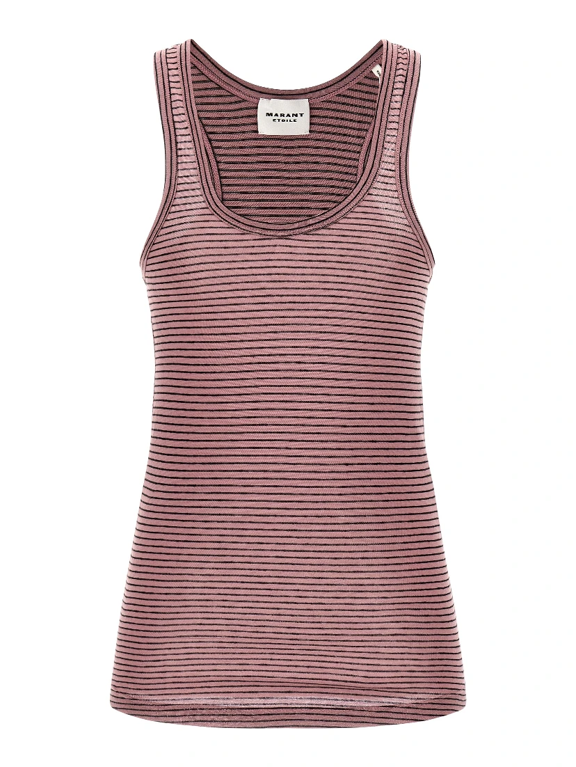 Multicolor Cotton Sleeveles T-Shirt