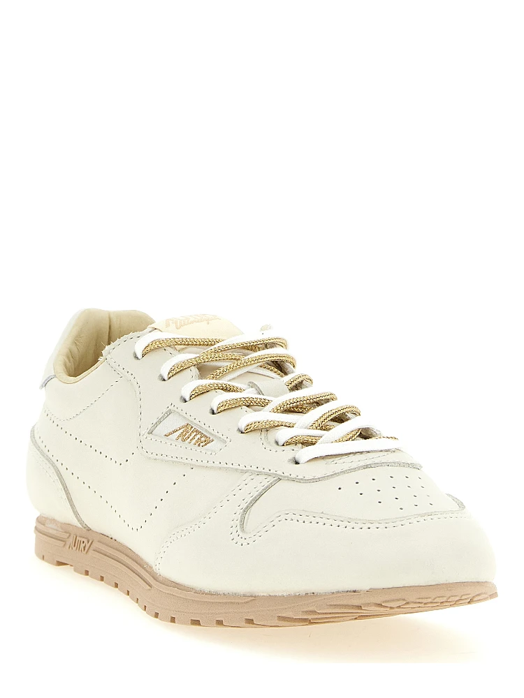 Beige Cowhide Low Top Sneakers alternative
