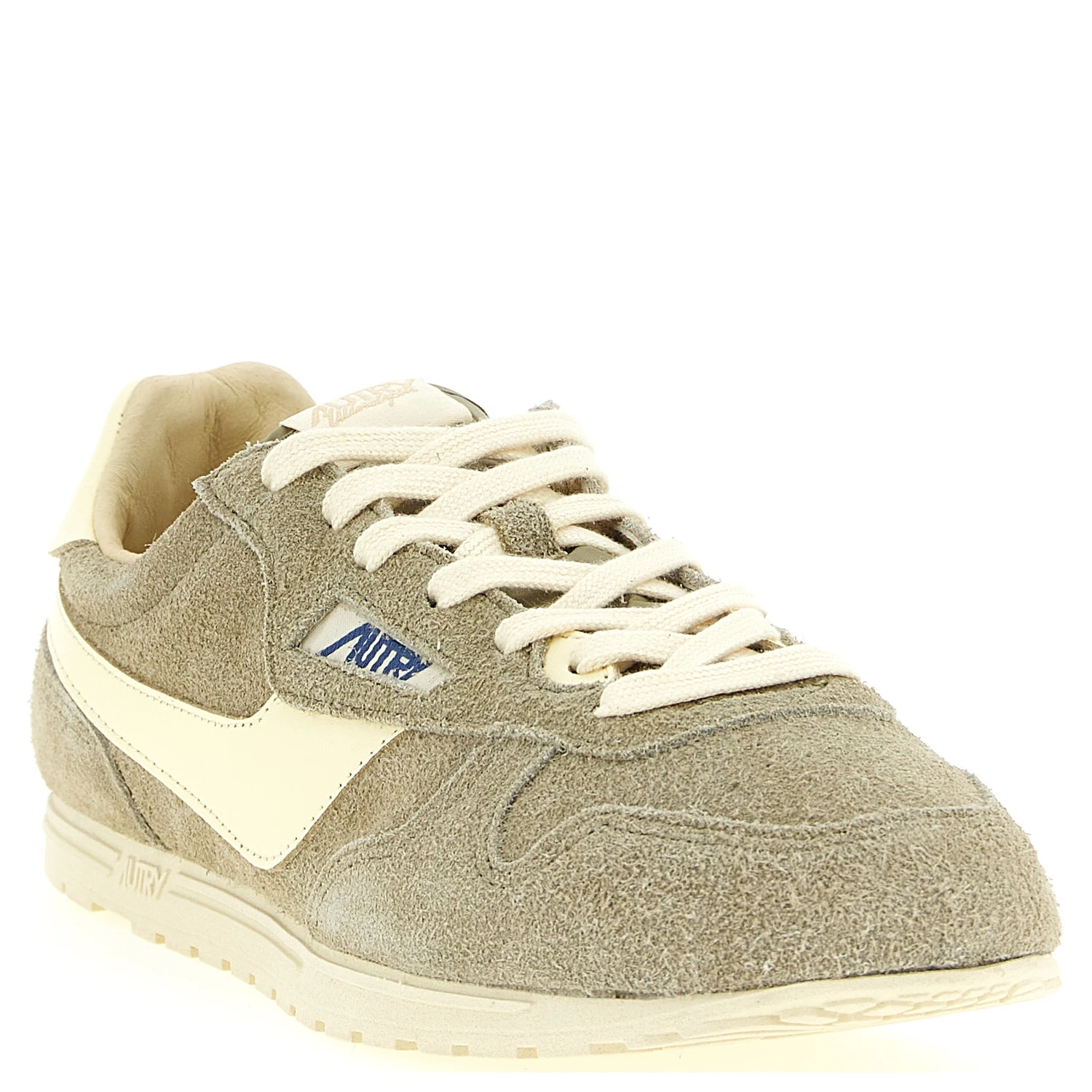 Gray Cowhide Athletic Sneakers