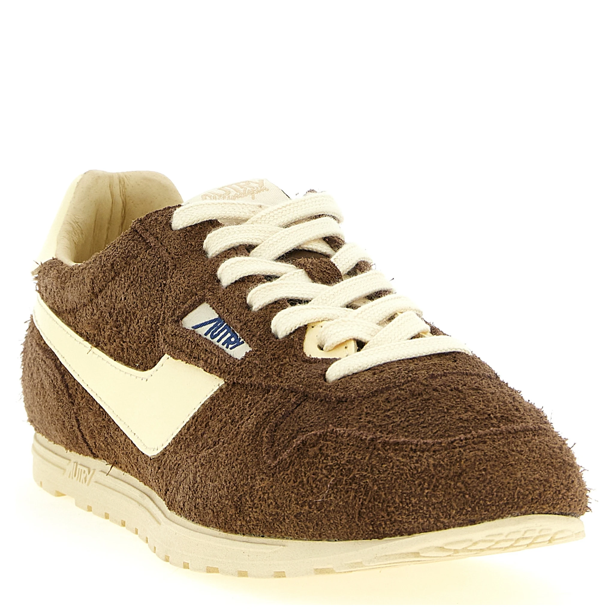 Brown Cowhide Athletic Sneakers