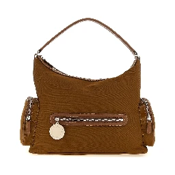 Brown Polyamide Shoulder Bag
