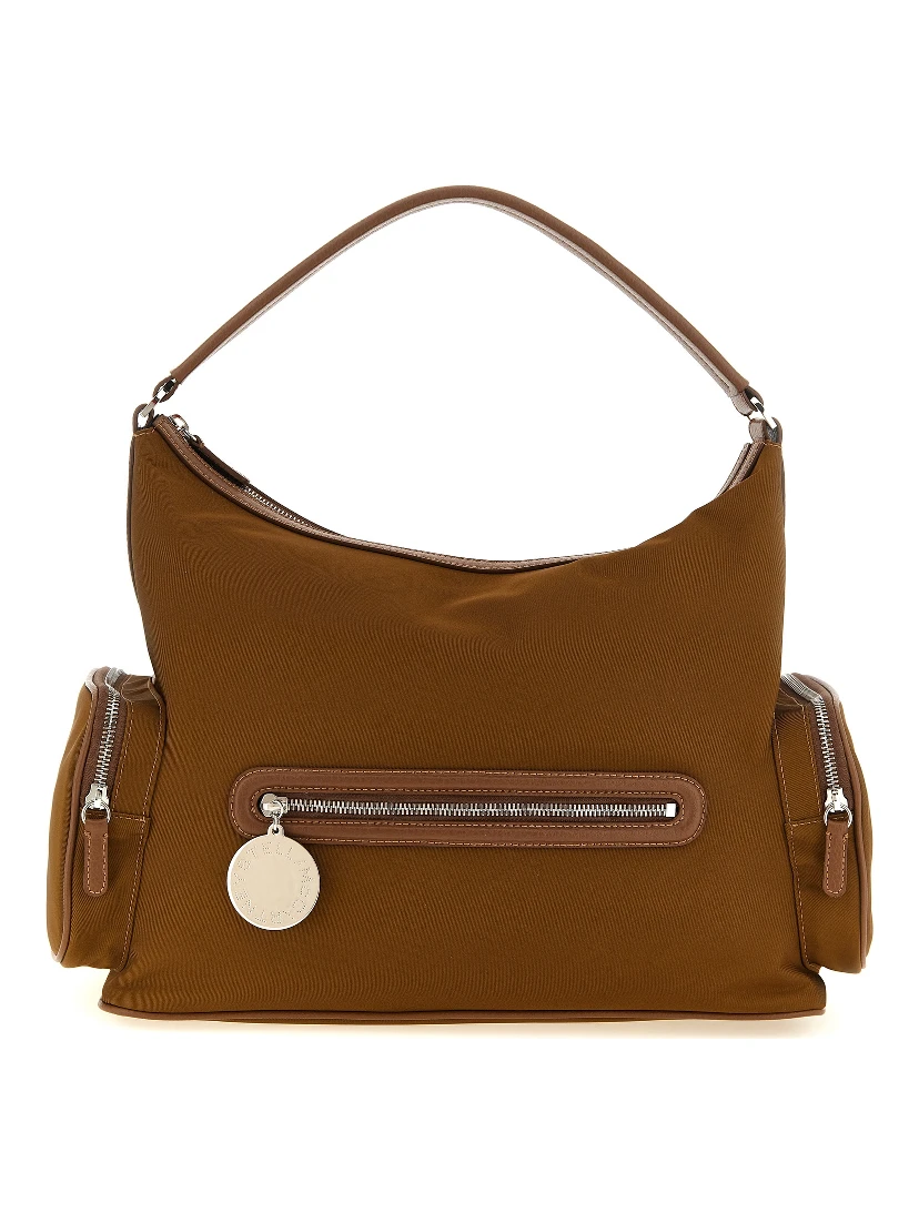 Brown Polyamide Shoulder Bag