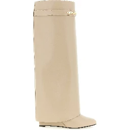 Beige Calfskin Over The Knee
