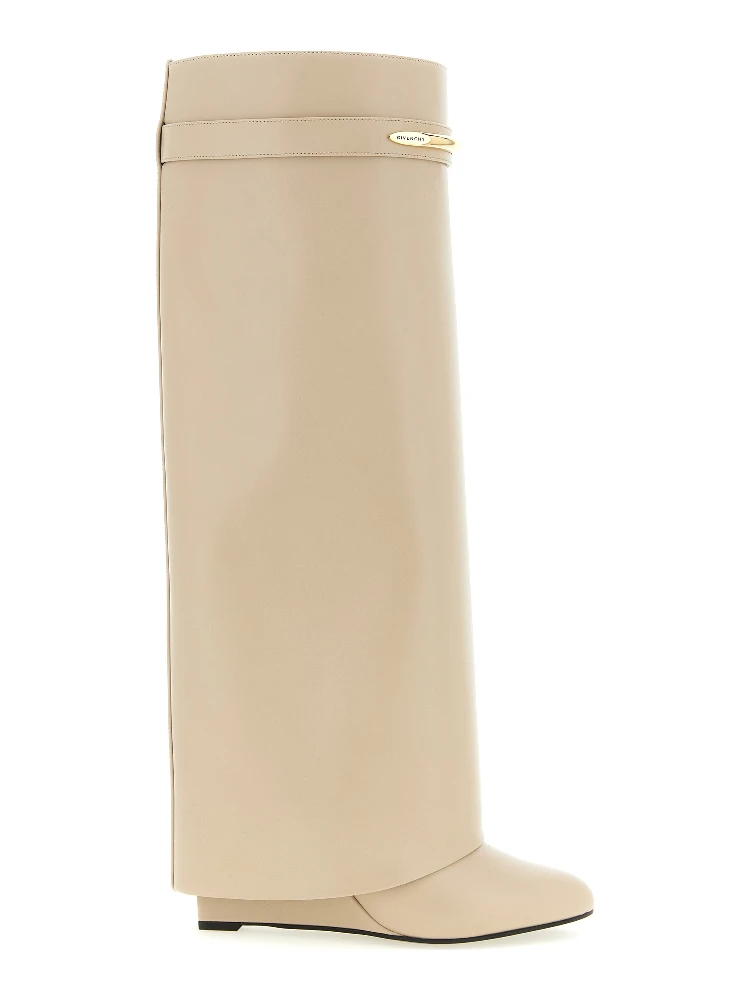 Beige Calfskin Over The Knee