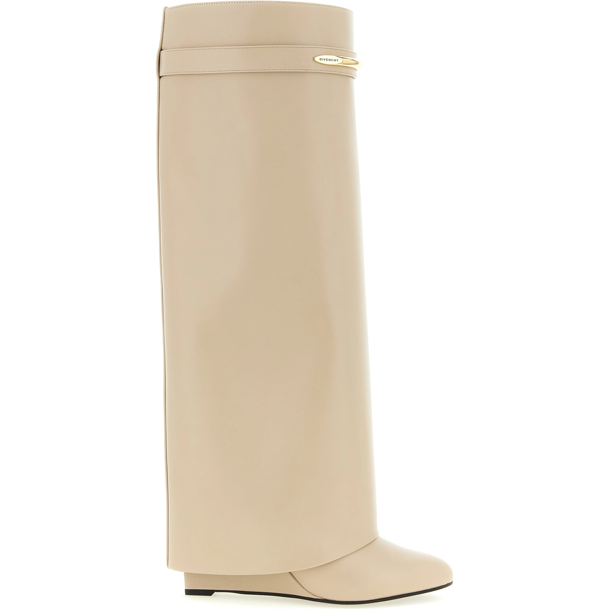 Beige Calfskin Over The Knee