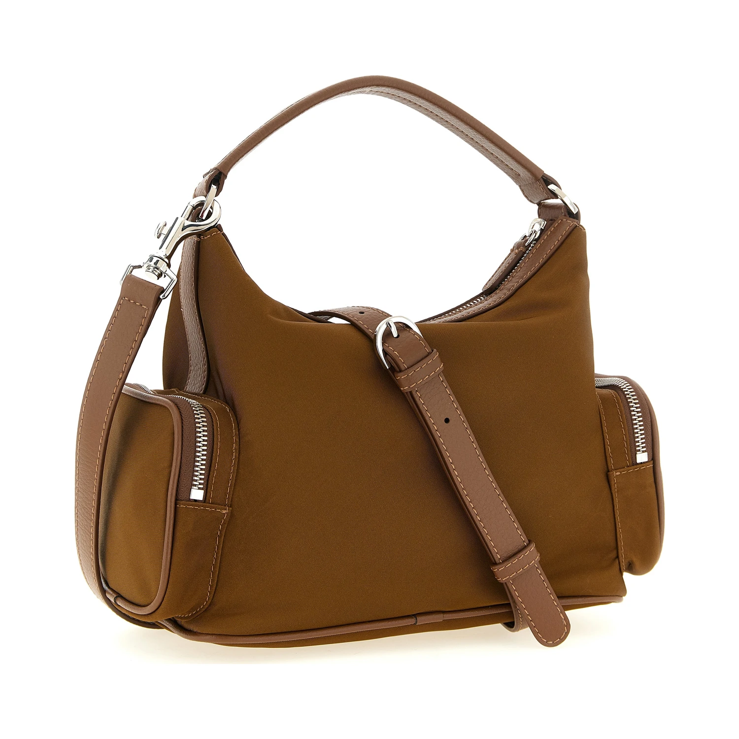 Brown Polyamide Crossbody Bag
